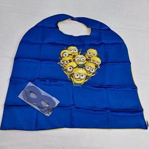 Minion Cape Mask Dress Up Halloween Play Blue Yellow